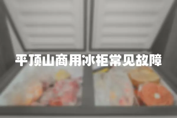 平頂山商用冰柜常見故障
