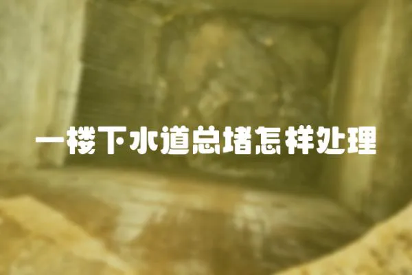 一樓下水道總堵怎樣處理