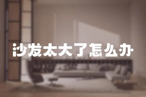 沙發太大了怎么辦