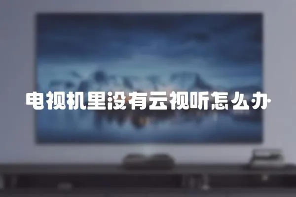 電視機(jī)里沒(méi)有云視聽(tīng)怎么辦