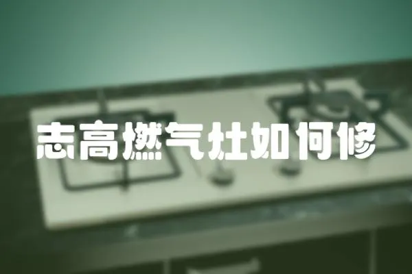 志高燃氣灶如何修