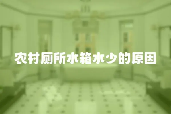 農(nóng)村廁所水箱水少的原因