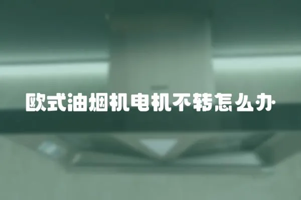 歐式油煙機電機不轉(zhuǎn)怎么辦