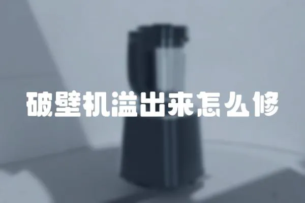 破壁機溢出來怎么修