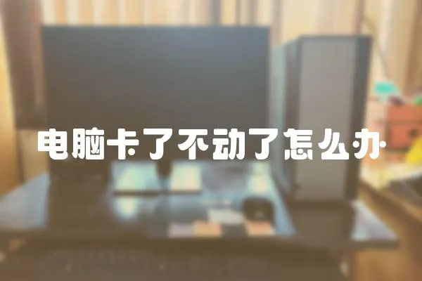 電腦卡了不動了怎么辦