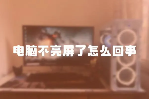 電腦不亮屏了怎么回事