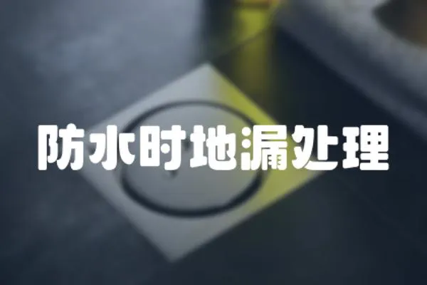 防水時地漏處理