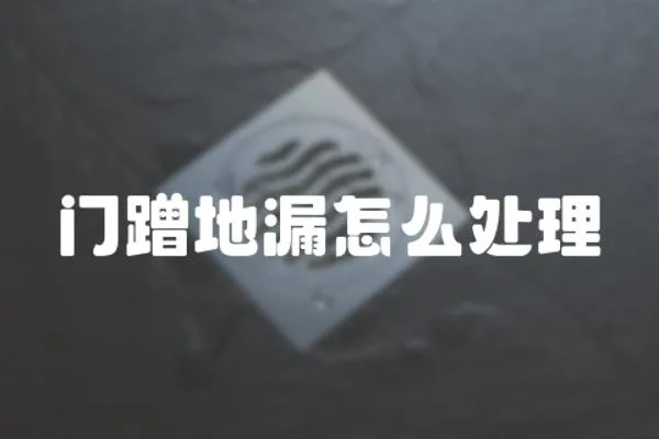 門蹭地漏怎么處理