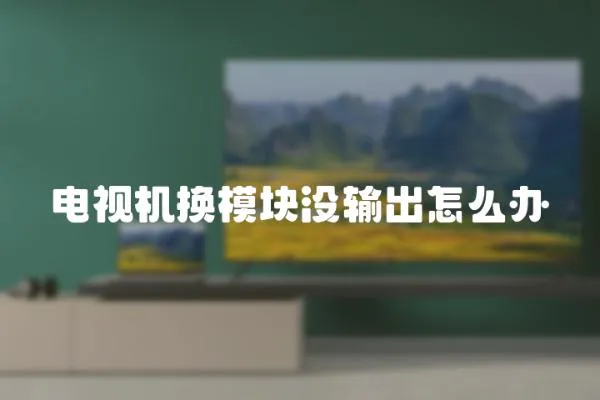 電視機換模塊沒輸出怎么辦