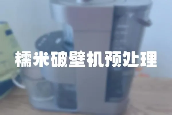 糯米破壁機預處理