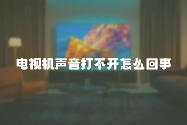 電視機聲音打不開怎么回事