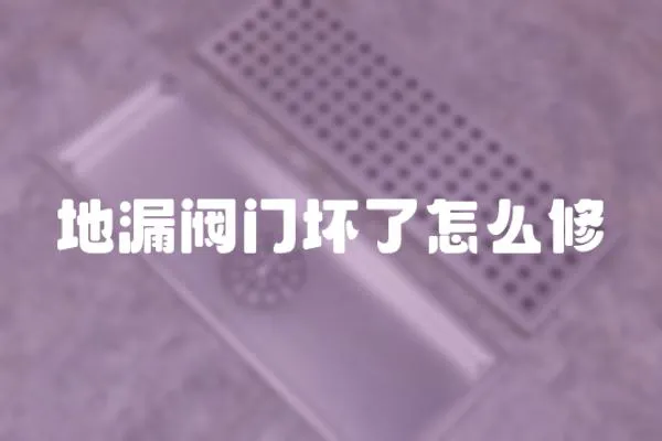 地漏閥門壞了怎么修