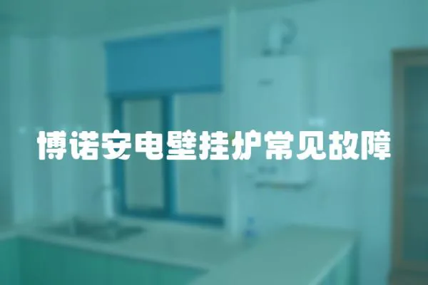 博諾安電壁掛爐常見故障