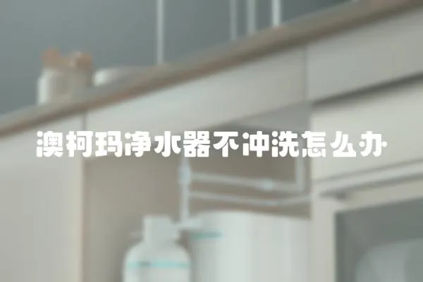 澳柯瑪凈水器不沖洗怎么辦