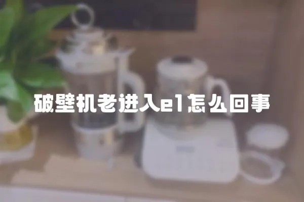 破壁機老進入e1怎么回事