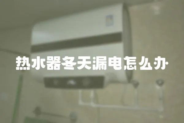 熱水器冬天漏電怎么辦