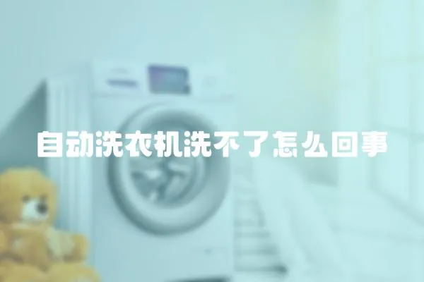 自動(dòng)洗衣機(jī)洗不了怎么回事