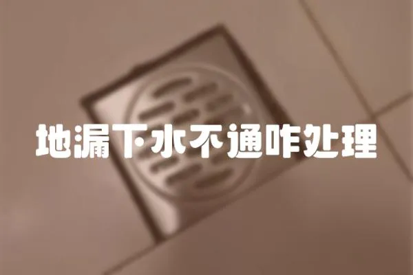 地漏下水不通咋處理