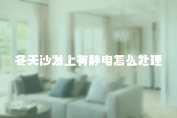 冬天沙發上有靜電怎么處理