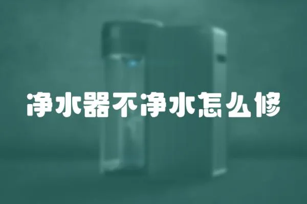 凈水器不凈水怎么修