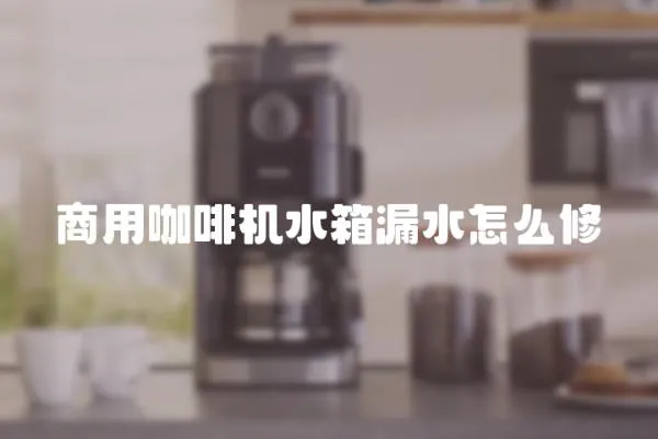 商用咖啡機水箱漏水怎么修