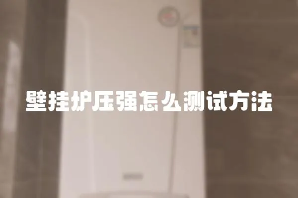 壁掛爐壓強怎么測試方法