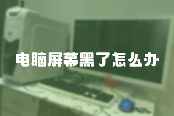 電腦屏幕黑了怎么辦