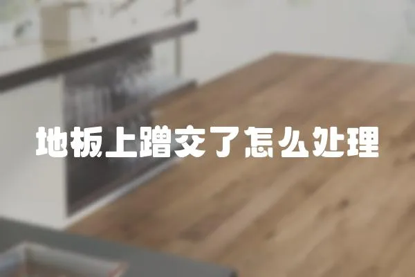 地板上蹭交了怎么處理
