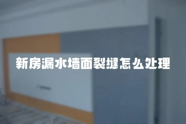 新房漏水墻面裂縫怎么處理