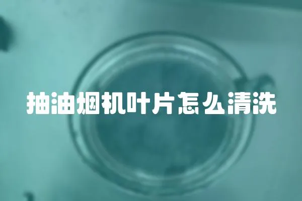 抽油煙機葉片怎么清洗