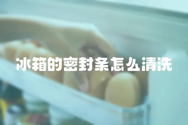 冰箱的密封條怎么清洗