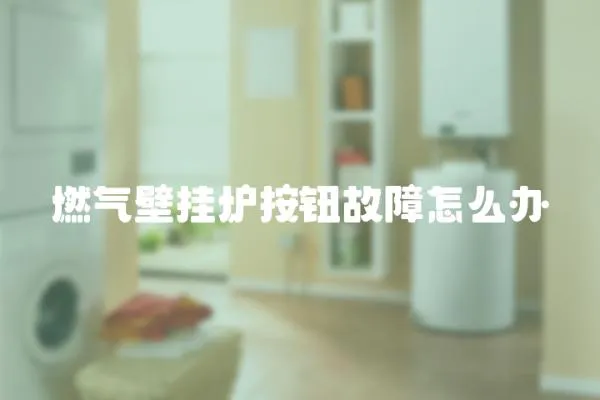 燃?xì)獗趻鞝t按鈕故障怎么辦