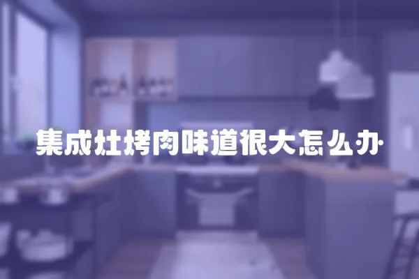 集成灶烤肉味道很大怎么辦