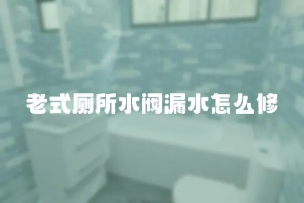 老式廁所水閥漏水怎么修