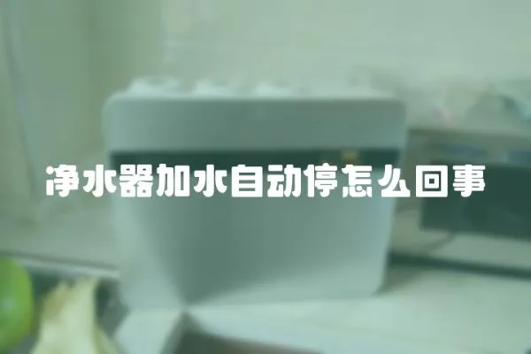 凈水器加水自動停怎么回事