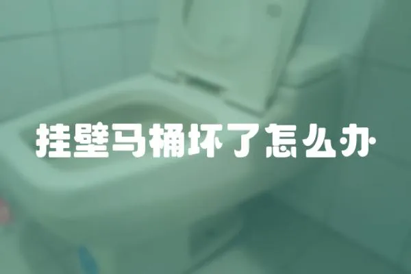 掛壁馬桶壞了怎么辦