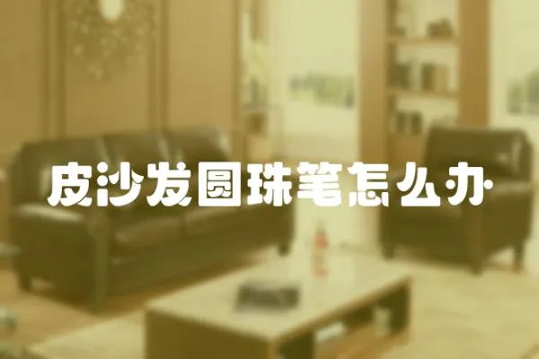 皮沙發圓珠筆怎么辦