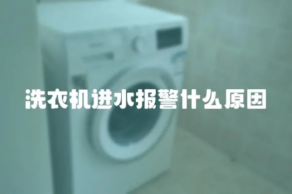 洗衣機進水報警什么原因
