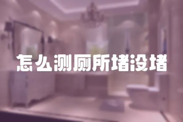 怎么測廁所堵沒堵