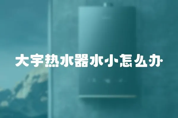 大宇熱水器水小怎么辦