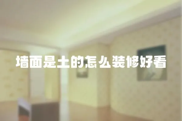 墻面是土的怎么裝修好看