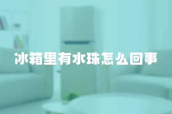 冰箱里有水珠怎么回事