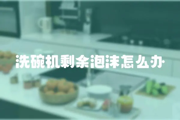 洗碗機剩余泡沫怎么辦