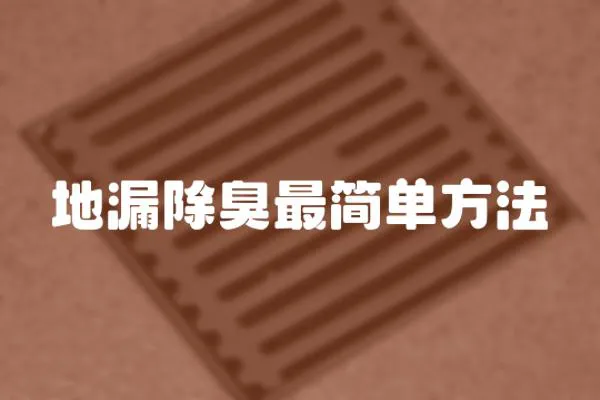 地漏除臭最簡單方法