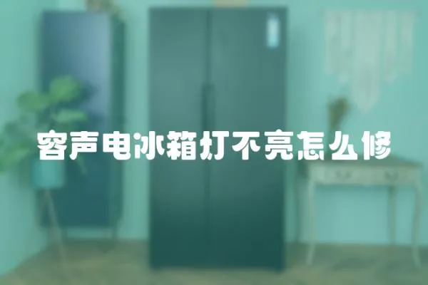 容聲電冰箱燈不亮怎么修