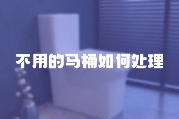 不用的馬桶如何處理