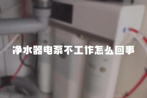 凈水器電泵不工作怎么回事