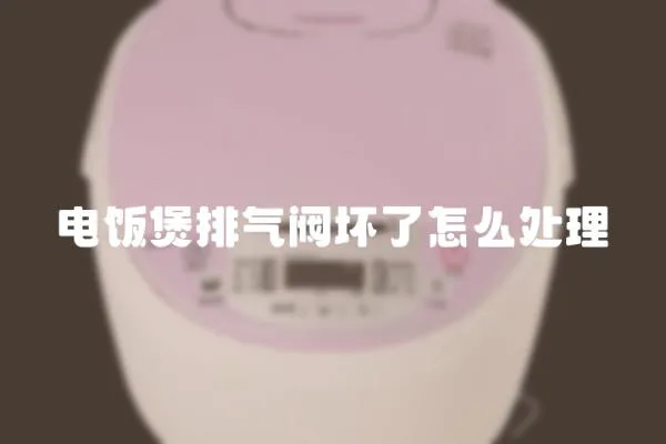 電飯煲排氣閥壞了怎么處理