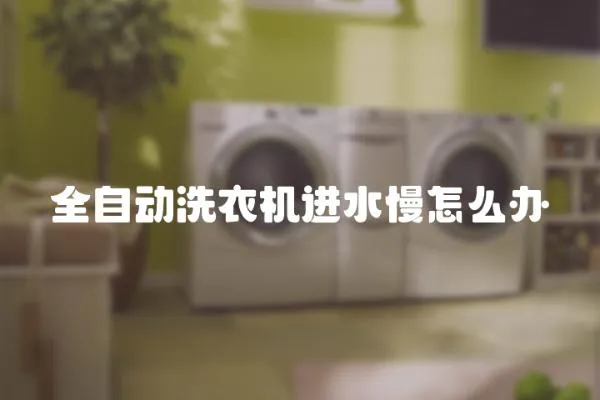 全自動洗衣機進水慢怎么辦