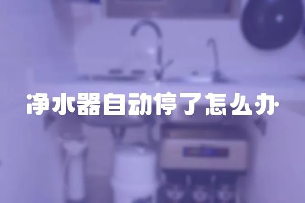 凈水器自動停了怎么辦
